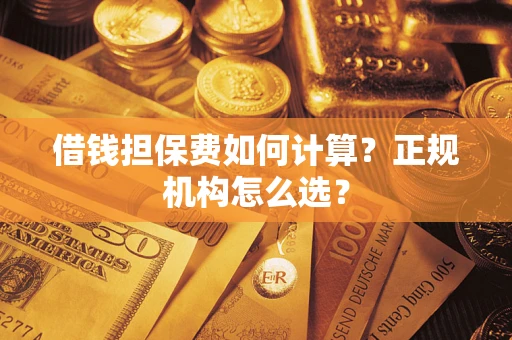 北京借钱担保费如何计算？正规机构怎么选？