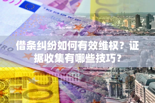 北京借条纠纷如何有效维权？证据收集有哪些技巧？